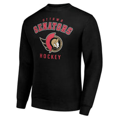 Ottawa Senators Men's Starter Team Logo Fleece Pullover Sweatshirt Black