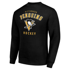 Pittsburgh Penguins Men's Starter Team Logo Fleece Pullover Sweatshirt Black