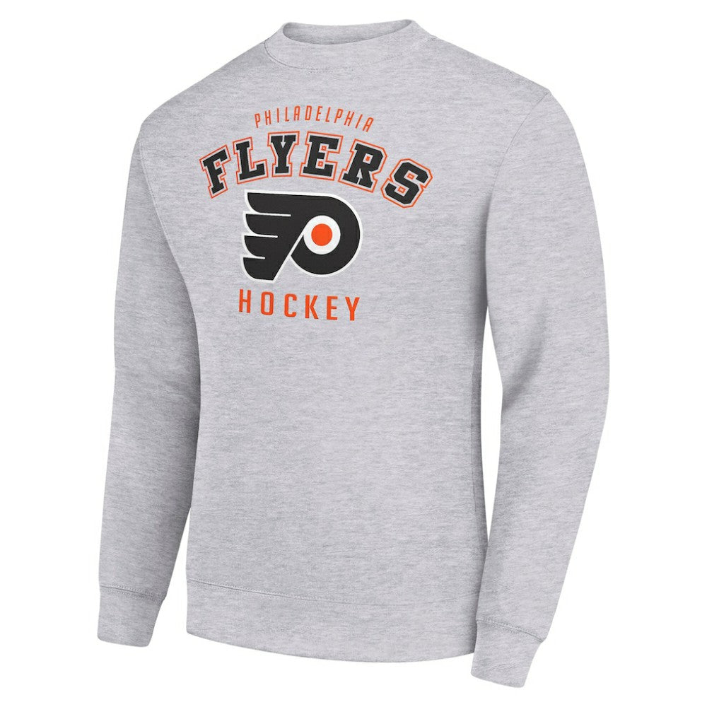 Philadelphia Flyers Men's Starter Team Logo Fleece Pullover Sweatshirt Heather Gray