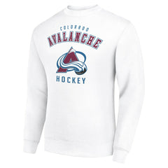 Colorado Avalanche Men's Starter Team Logo Fleece Pullover Sweatshirt White