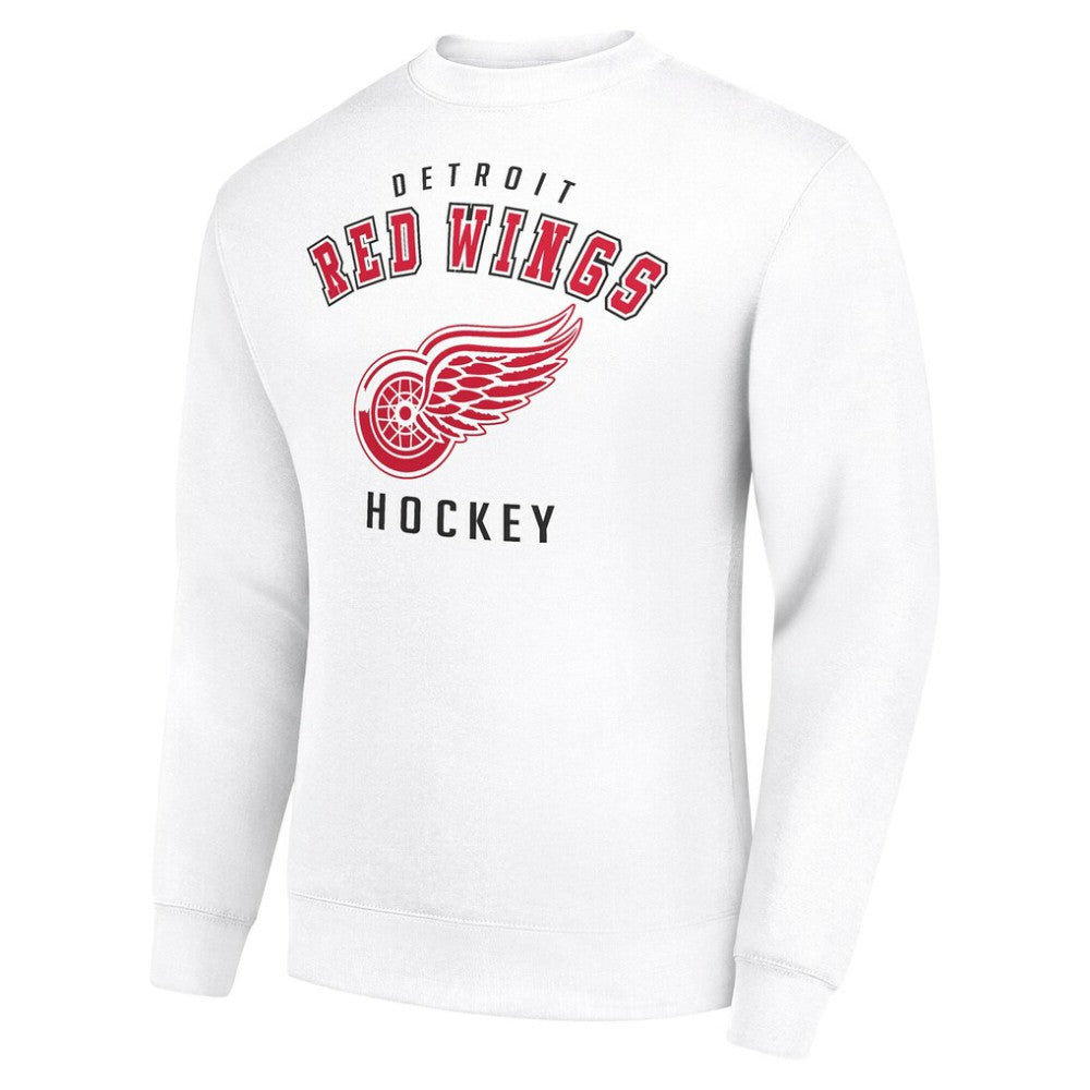 Detroit Red Wings Men's Starter Team Logo Fleece Pullover Sweatshirt White