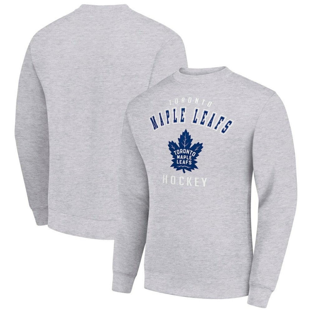Toronto Maple Leafs Men's Starter Team Logo Fleece Pullover Sweatshirt Heather Gray
