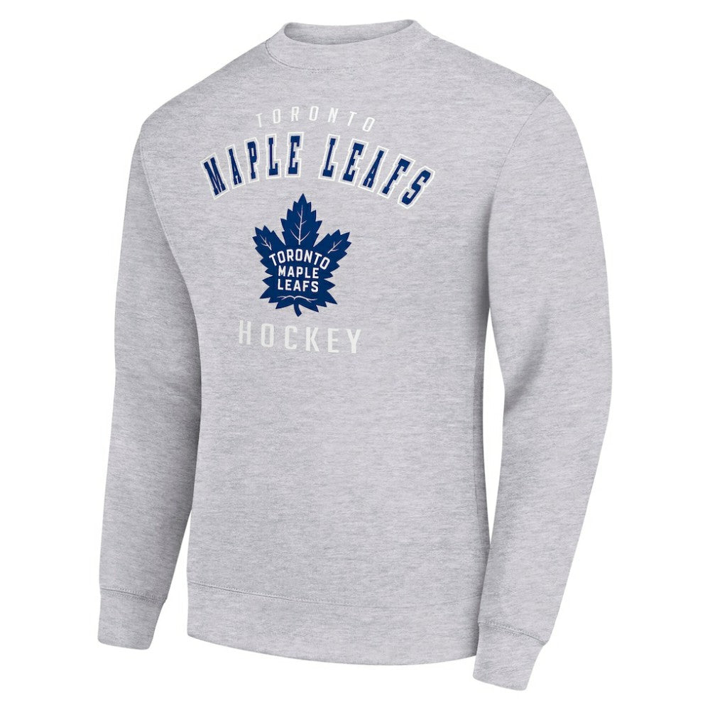 Toronto Maple Leafs Men's Starter Team Logo Fleece Pullover Sweatshirt Heather Gray