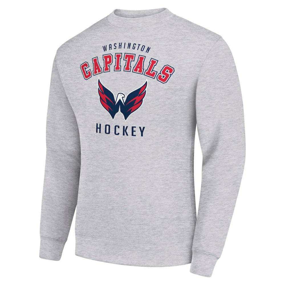 Washington Capitals Men's Starter Team Logo Fleece Pullover Sweatshirt Heather Gray
