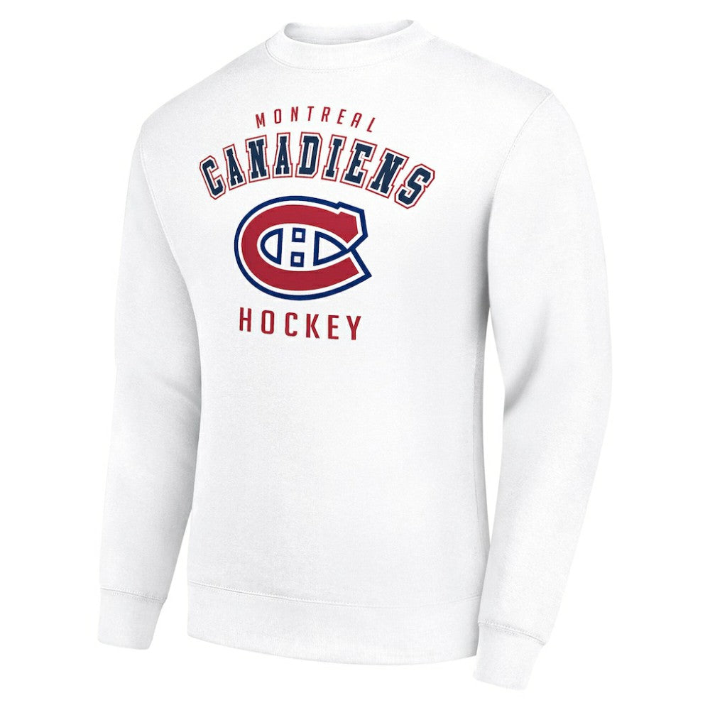 Montreal Canadiens Men's Starter Team Logo Fleece Pullover Sweatshirt White