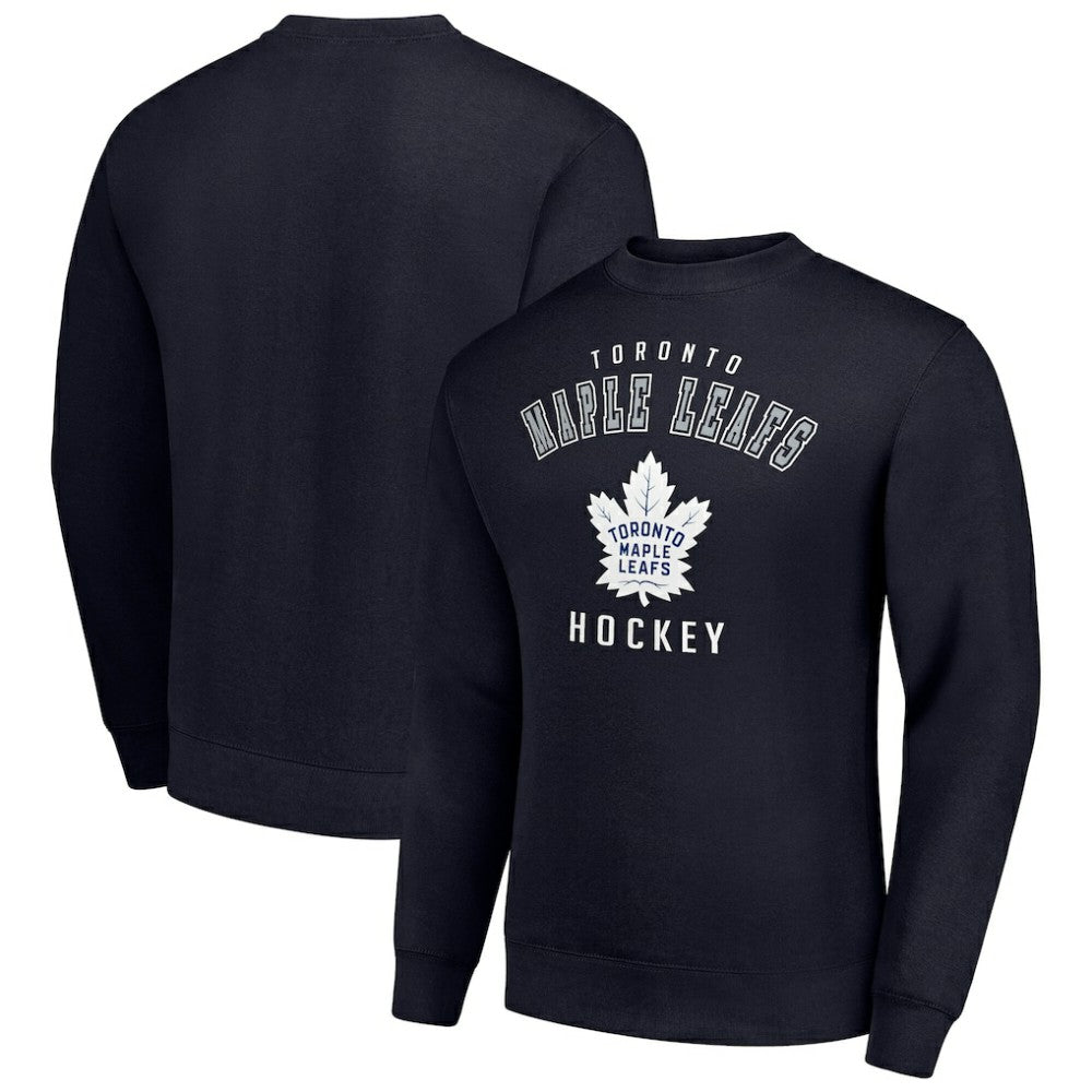 Toronto Maple Leafs Men's Starter Team Logo Fleece Pullover Sweatshirt Navy