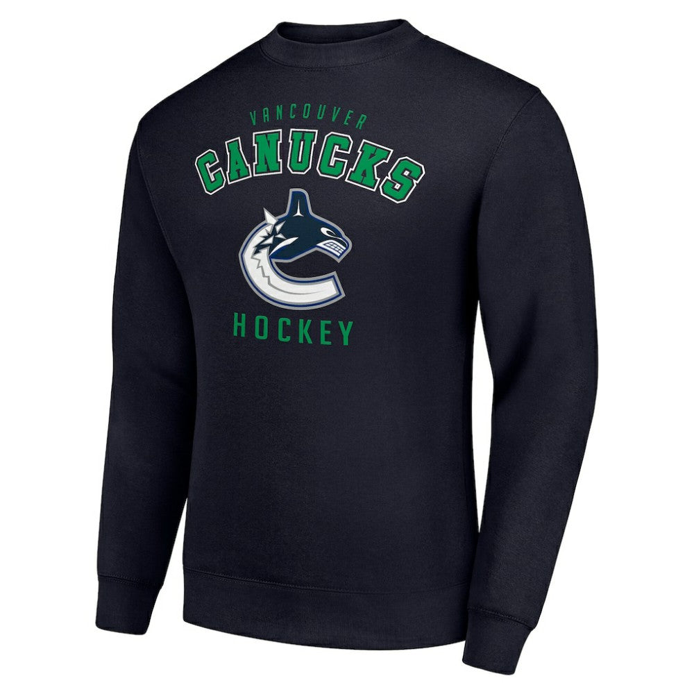 Vancouver Canucks Men's Starter Team Logo Fleece Pullover Sweatshirt Navy