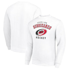 Carolina Hurricanes Men's Starter Team Logo Fleece Pullover Sweatshirt White