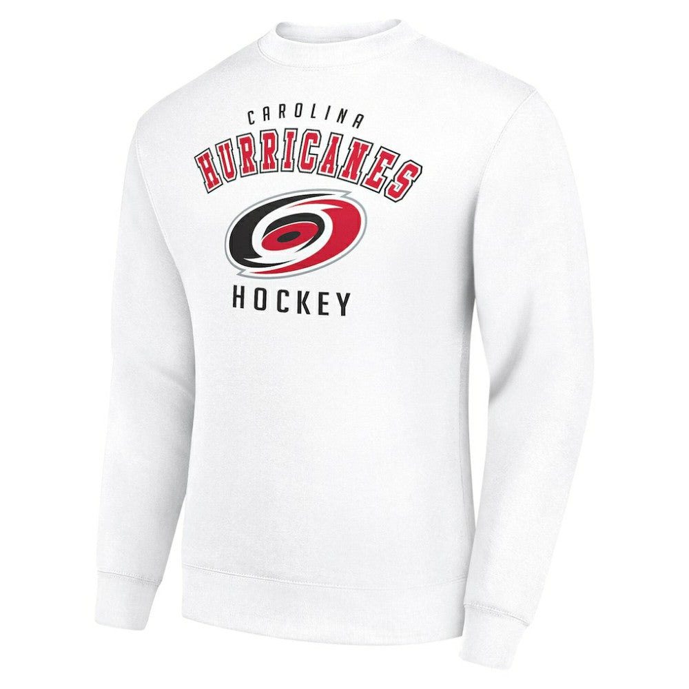 Carolina Hurricanes Men's Starter Team Logo Fleece Pullover Sweatshirt White