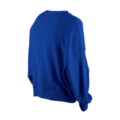 New York Mets Women's Boxy Mineral Wash Dolmen Sleeve Cropped Sweatshirt Royal | New Era