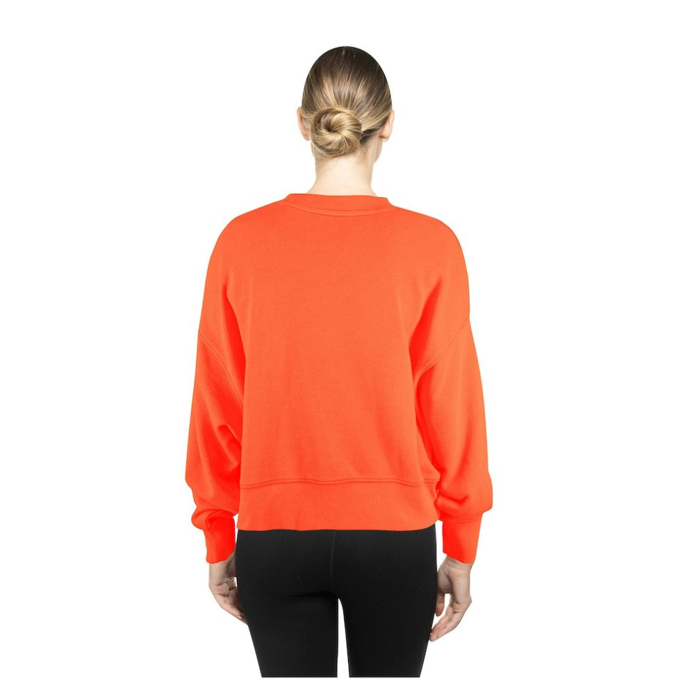 San Francisco Giants Women's Boxy Mineral Wash Dolmen Sleeve Cropped Sweatshirt Orange | New Era