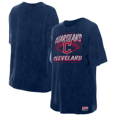 Cleveland Guardians Women's Mineral Wash Oversized T-Shirt Navy | New Era