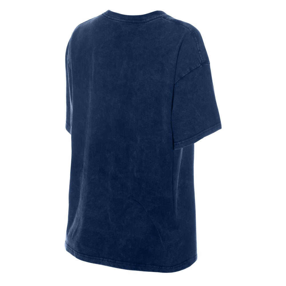 Cleveland Guardians Women's Mineral Wash Oversized T-Shirt Navy | New Era
