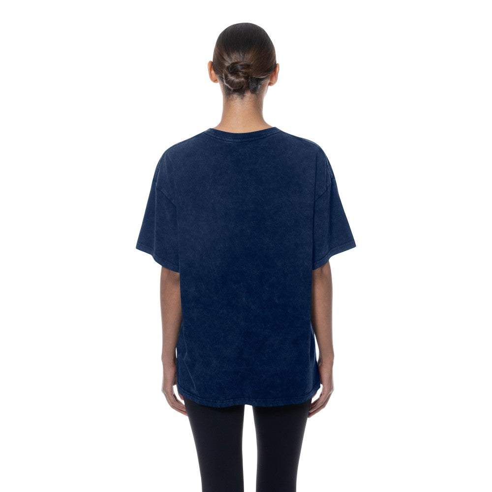 Cleveland Guardians Women's Mineral Wash Oversized T-Shirt Navy | New Era