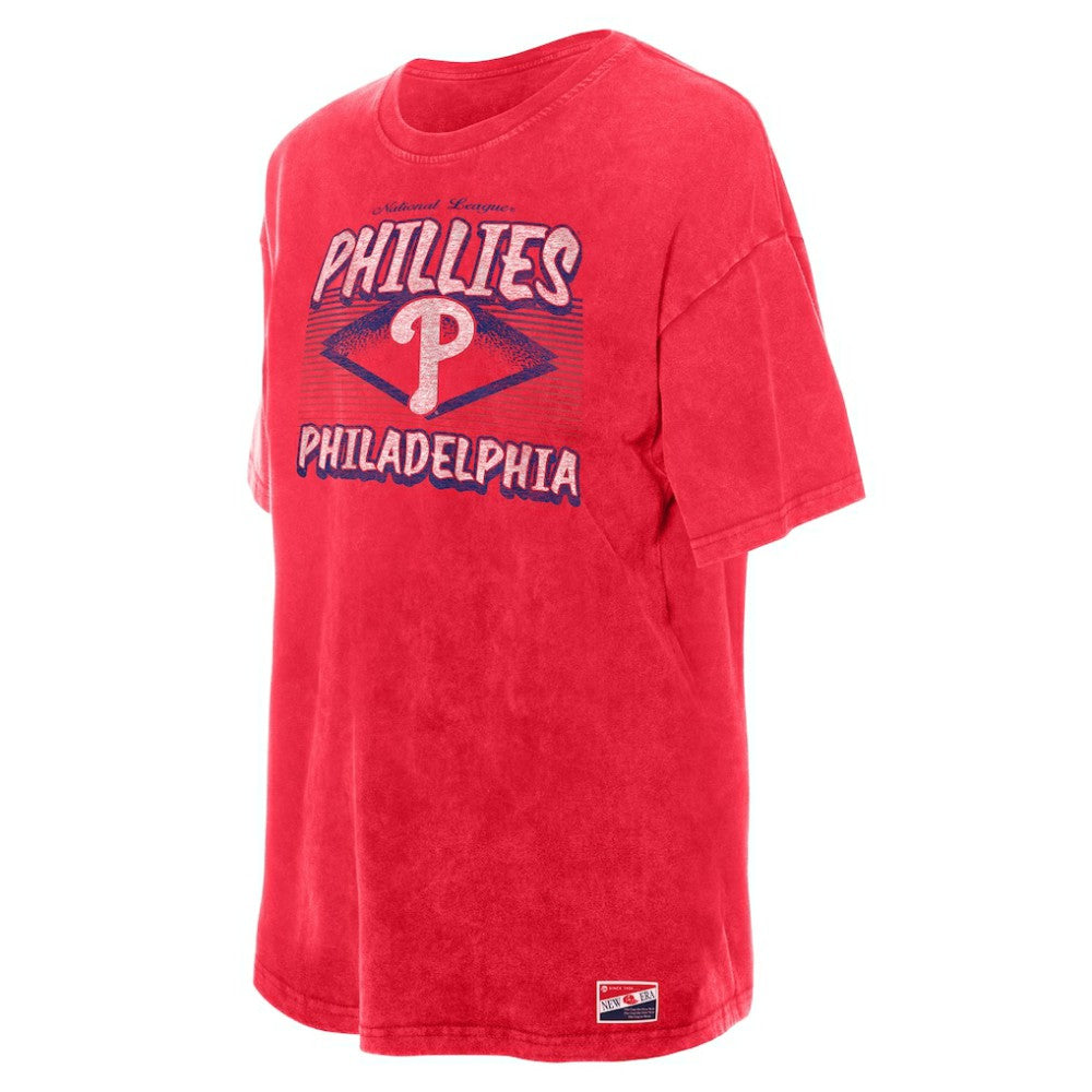 Philadelphia Phillies Women's Mineral Wash Oversized T-Shirt Red | New Era