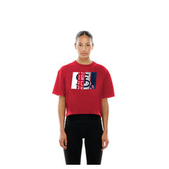 St. Louis Cardinals Women's Boxy Foil Logo T-Shirt Red | New Era