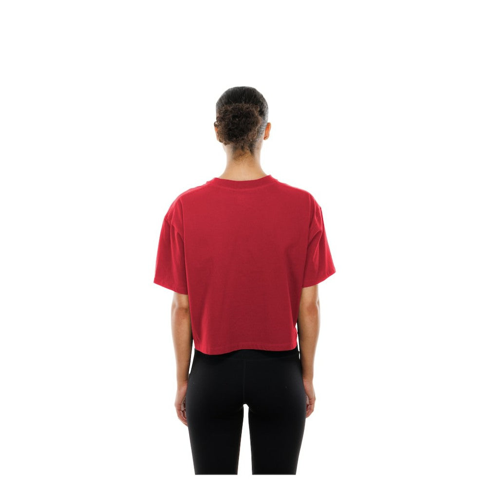 Philadelphia Phillies Women's Boxy Foil Logo T-Shirt Red | New Era