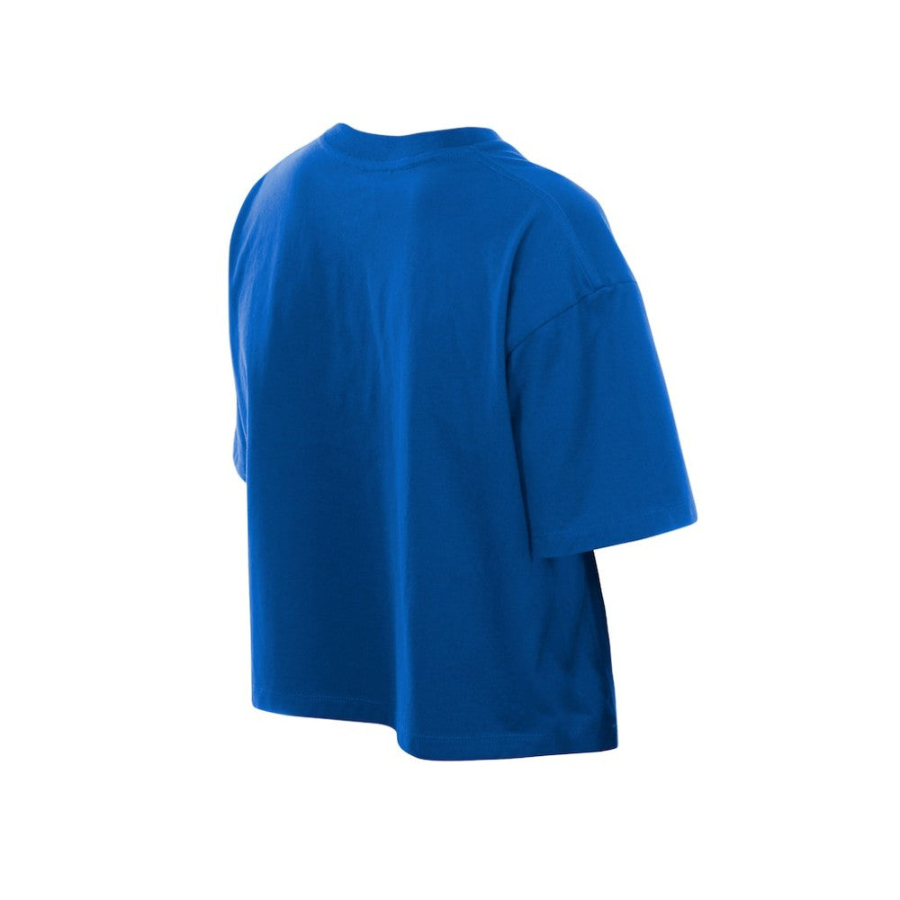 Chicago Cubs Women's Boxy Foil Logo T-Shirt Royal | New Era