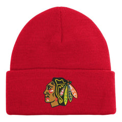 Chicago Blackhawks Outerstuff Youth 2.0 Essential Cuffed Knit Hat Red