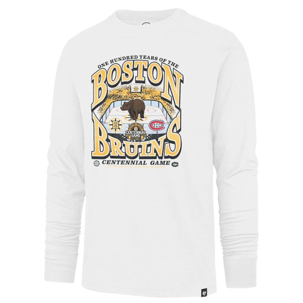 Boston Bruins '47 Centennial Game Long Sleeve T-Shirt White