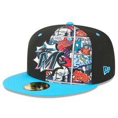 Miami Marlins 2025 MLB Diamond Hero Edition 59FIFTY Fitted Hat Black/Blue | New Era