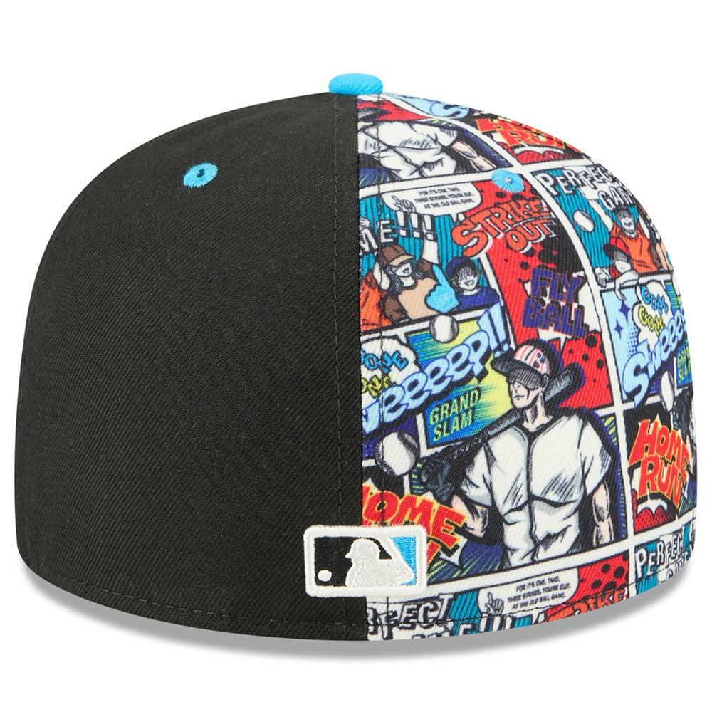 Miami Marlins 2025 MLB Diamond Hero Edition 59FIFTY Fitted Hat Black/Blue | New Era