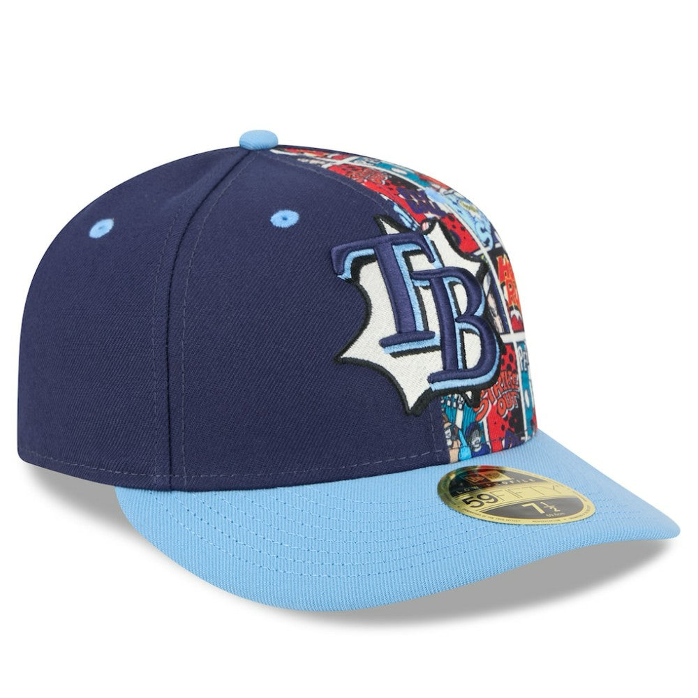 Tampa Bay Rays 2025 MLB Diamond Hero Edition Low Profile 59FIFTY Fitted Hat Navy/Light Blue | New Era