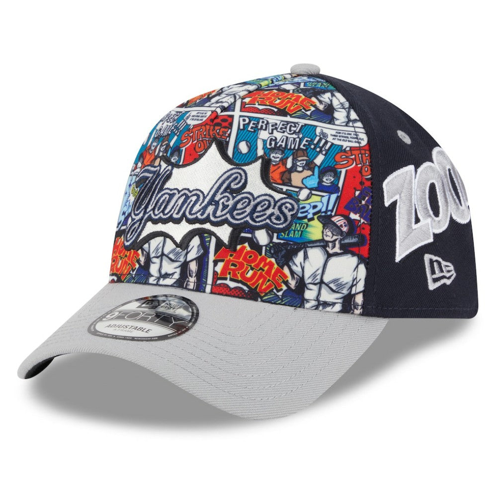 New York Yankees 2025 MLB Diamond Hero Edition A-Frame 9FORTY Adjustable Hat Navy/Gray | New Era