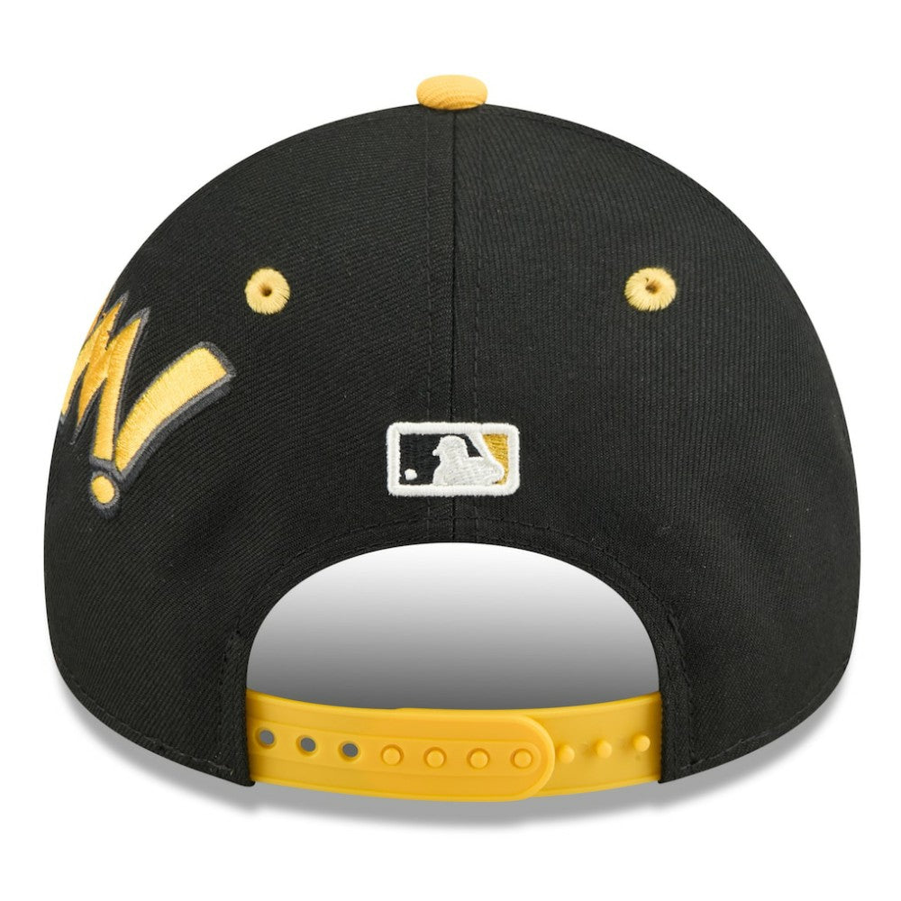 Pittsburgh Pirates 2025 MLB Diamond Hero Edition A-Frame 9FORTY Adjustable Hat Black/Gold | New Era