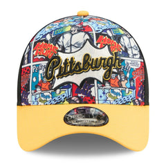 Pittsburgh Pirates Youth 2025 MLB Diamond Hero Edition A-Frame 9FORTY Adjustable Hat Black/Gold | New Era