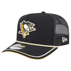 Pittsburgh Penguins New Era Vintage Team Rope A-Frame 9FIFTY Snapback Hat Black