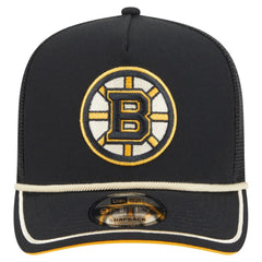 Boston Bruins New Era Vintage Team Rope A-Frame 9FIFTY Snapback Hat Black