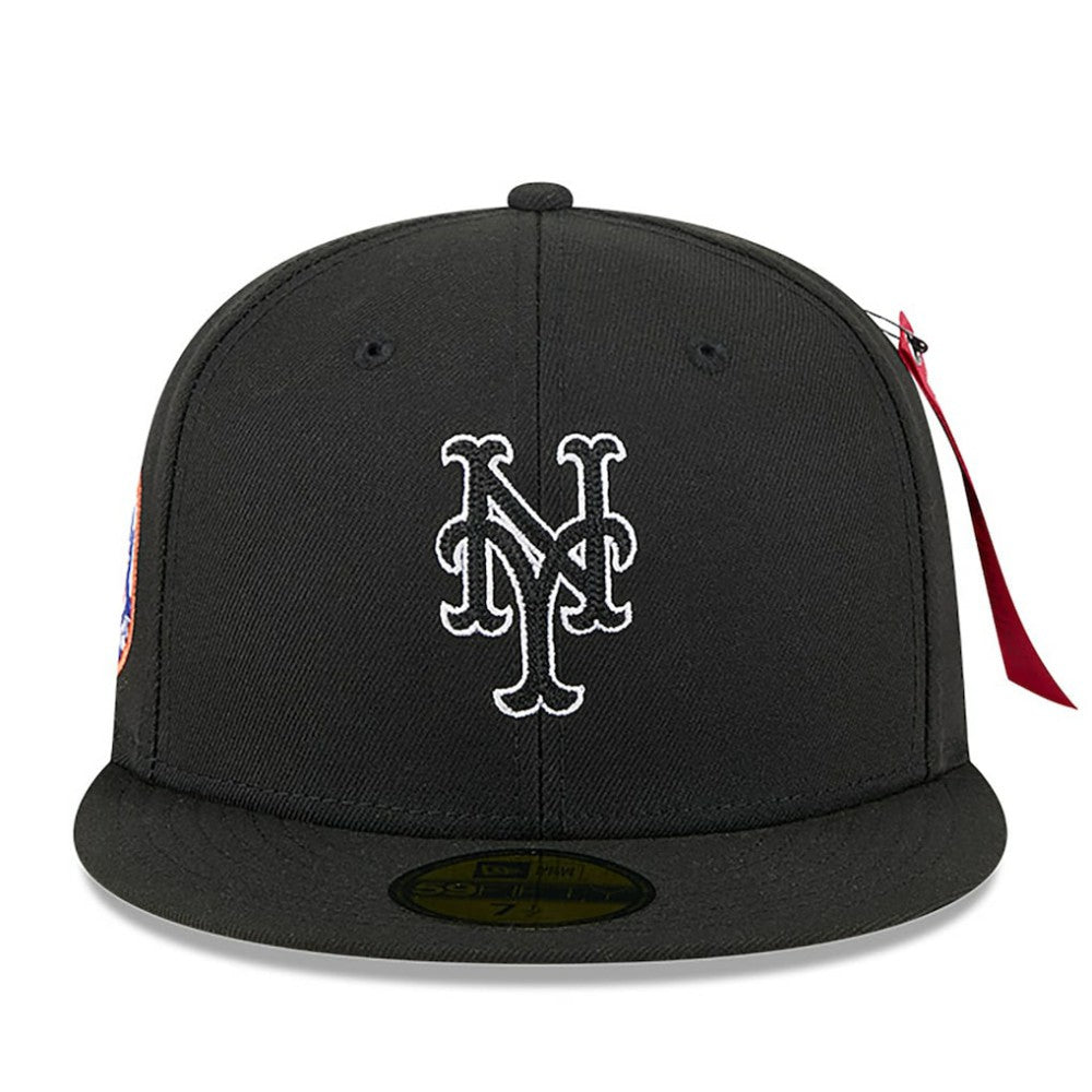 New York Mets x Alpha Industries 59FIFTY Fitted Hat Black | New Era
