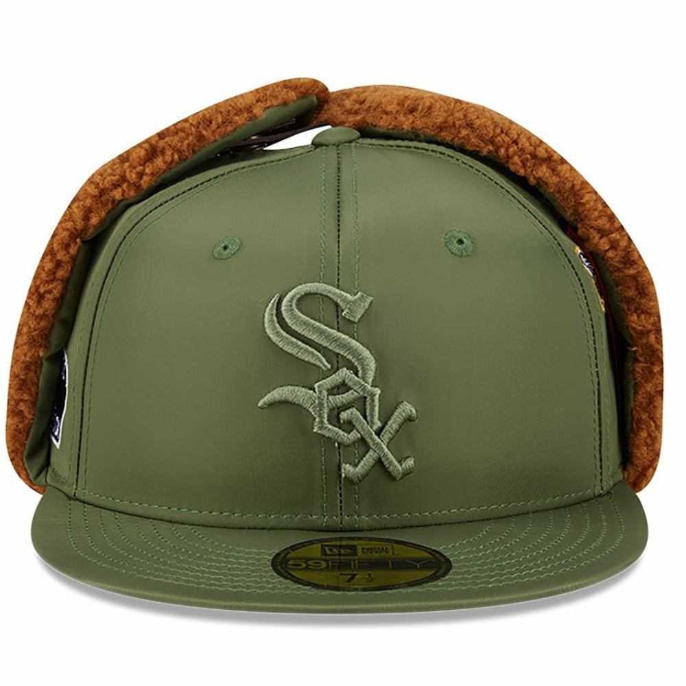 Chicago White Sox x Alpha Industries Dog Ear 59FIFTY Fitted Hat Olive | New Era