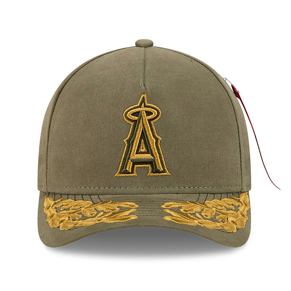 Los Angeles Angels x Alpha Industries A-Frame 9FORTY Adjustable Hat Olive | New Era
