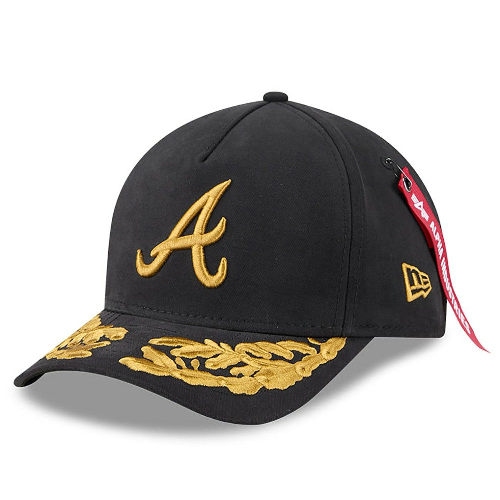 Atlanta Braves x Alpha Industries A-Frame 9FORTY Adjustable Hat Black | New Era