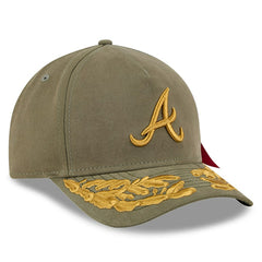 Atlanta Braves x Alpha Industries A-Frame 9FORTY Adjustable Hat Olive | New Era
