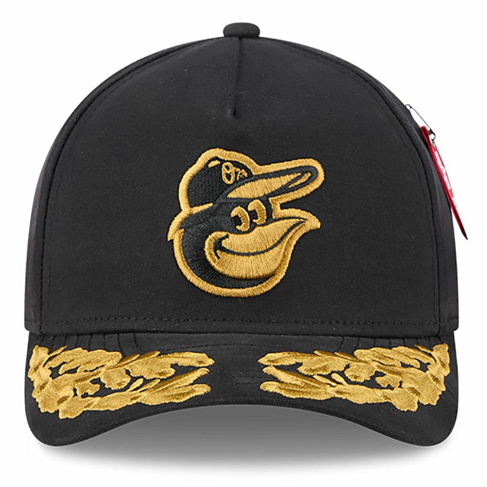 Baltimore Orioles x Alpha Industries A-Frame 9FORTY Adjustable Hat Black | New Era