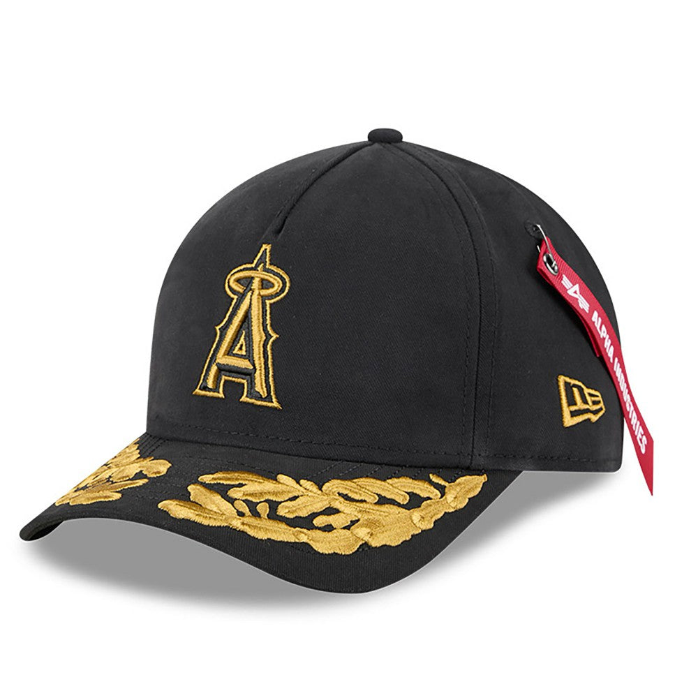 Los Angeles Angels x Alpha Industries A-Frame 9FORTY Adjustable Hat Black | New Era