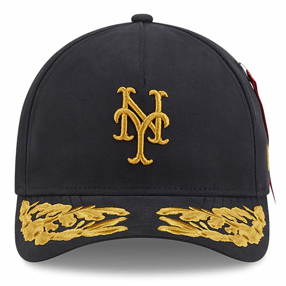 New York Mets x Alpha Industries A-Frame 9FORTY Adjustable Hat Black | New Era