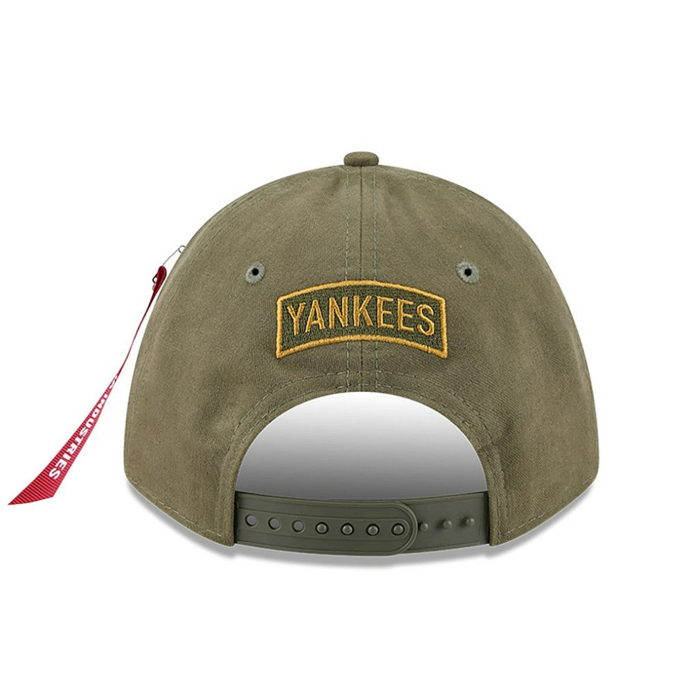 New York Yankees x Alpha Industries A-Frame 9FORTY Adjustable Hat Olive | New Era