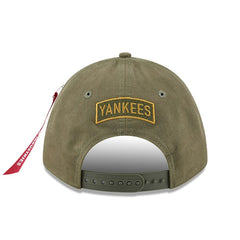 New York Yankees x Alpha Industries A-Frame 9FORTY Adjustable Hat Olive | New Era