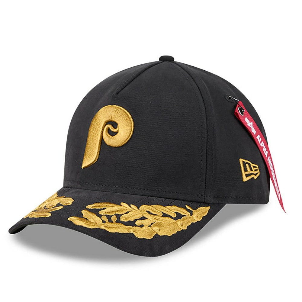 Philadelphia Phillies x Alpha Industries A-Frame 9FORTY Adjustable Hat Black | New Era