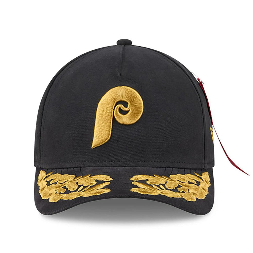 Philadelphia Phillies x Alpha Industries A-Frame 9FORTY Adjustable Hat Black | New Era