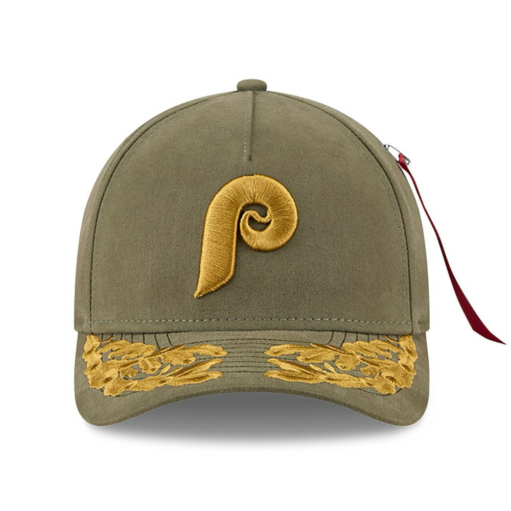 Philadelphia Phillies x Alpha Industries A-Frame 9FORTY Adjustable Hat Olive | New Era