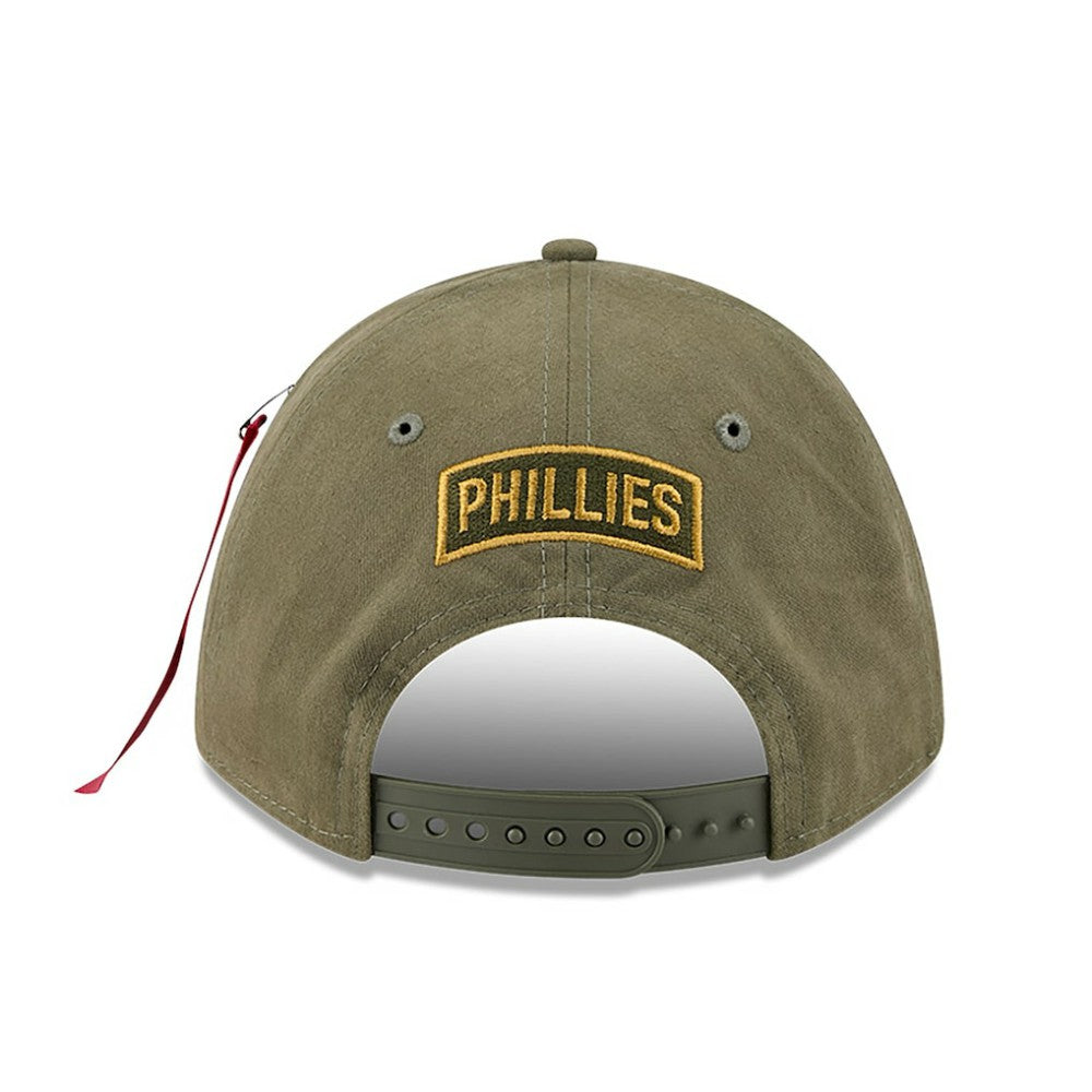 Philadelphia Phillies x Alpha Industries A-Frame 9FORTY Adjustable Hat Olive | New Era
