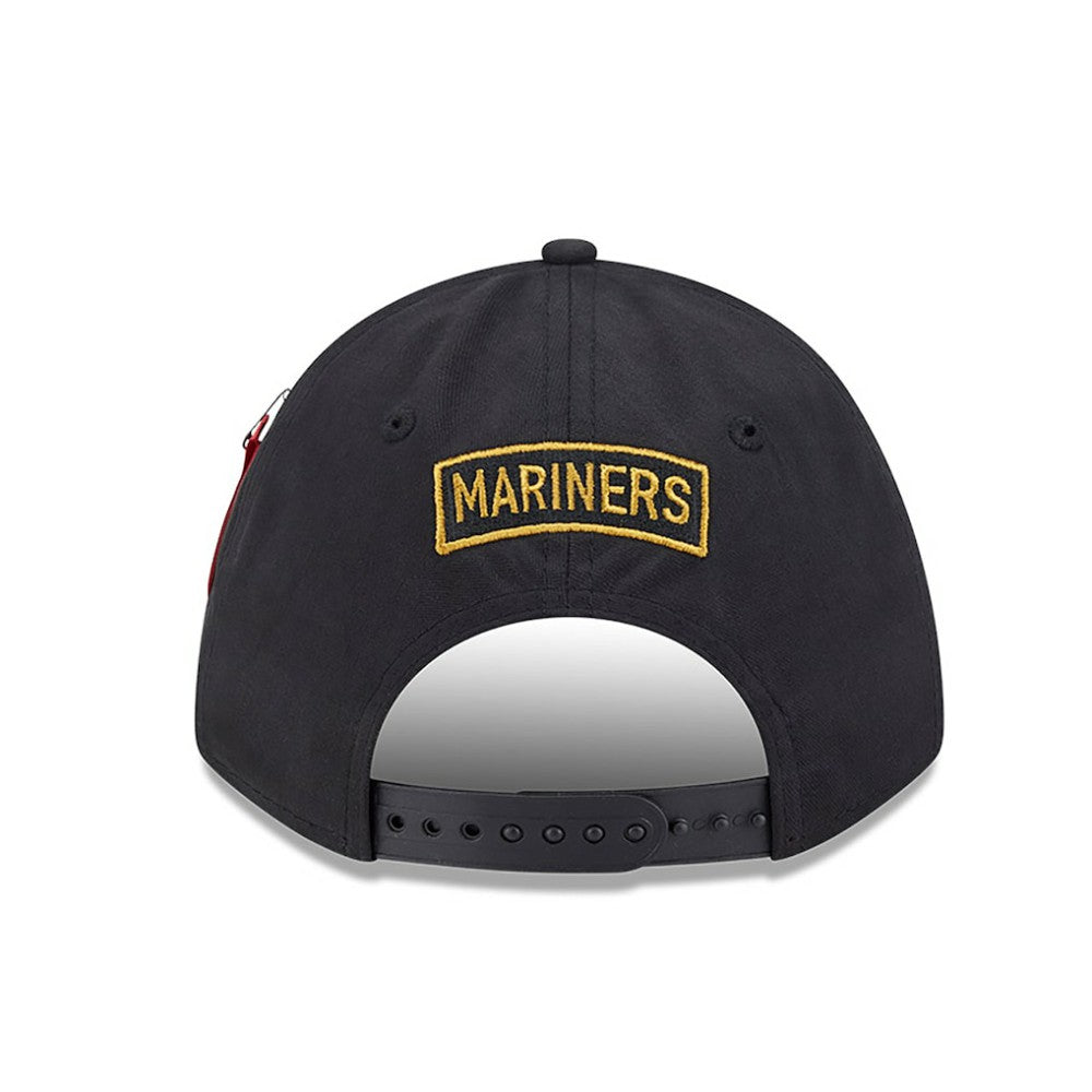 Seattle Mariners x Alpha Industries A-Frame 9FORTY Adjustable Hat Black | New Era
