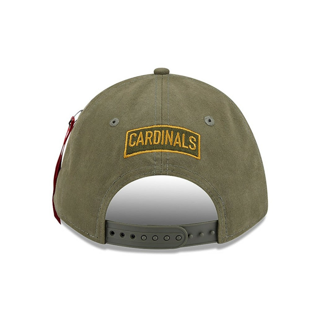 St. Louis Cardinals x Alpha Industries A-Frame 9FORTY Adjustable Hat Olive | New Era