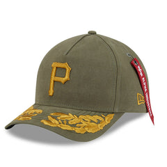 Pittsburgh Pirates x Alpha Industries A-Frame 9FORTY Adjustable Hat Olive | New Era