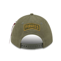 Pittsburgh Pirates x Alpha Industries A-Frame 9FORTY Adjustable Hat Olive | New Era